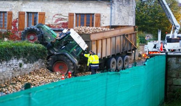 charge excessive des pneus de tracteur