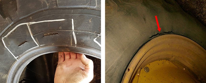 Réparation pneus tracteur tondeuse