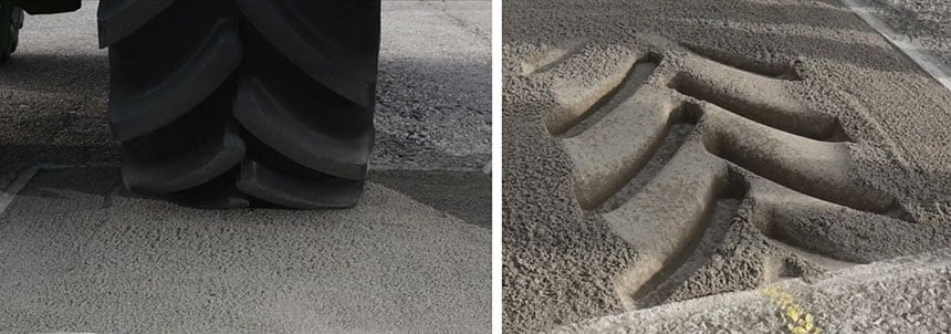 Comparaison d’empreintes entre pneus VF et pneus standards