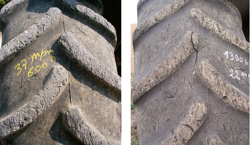 Usure rapide des pneus agricoles sur les terrains à silex
